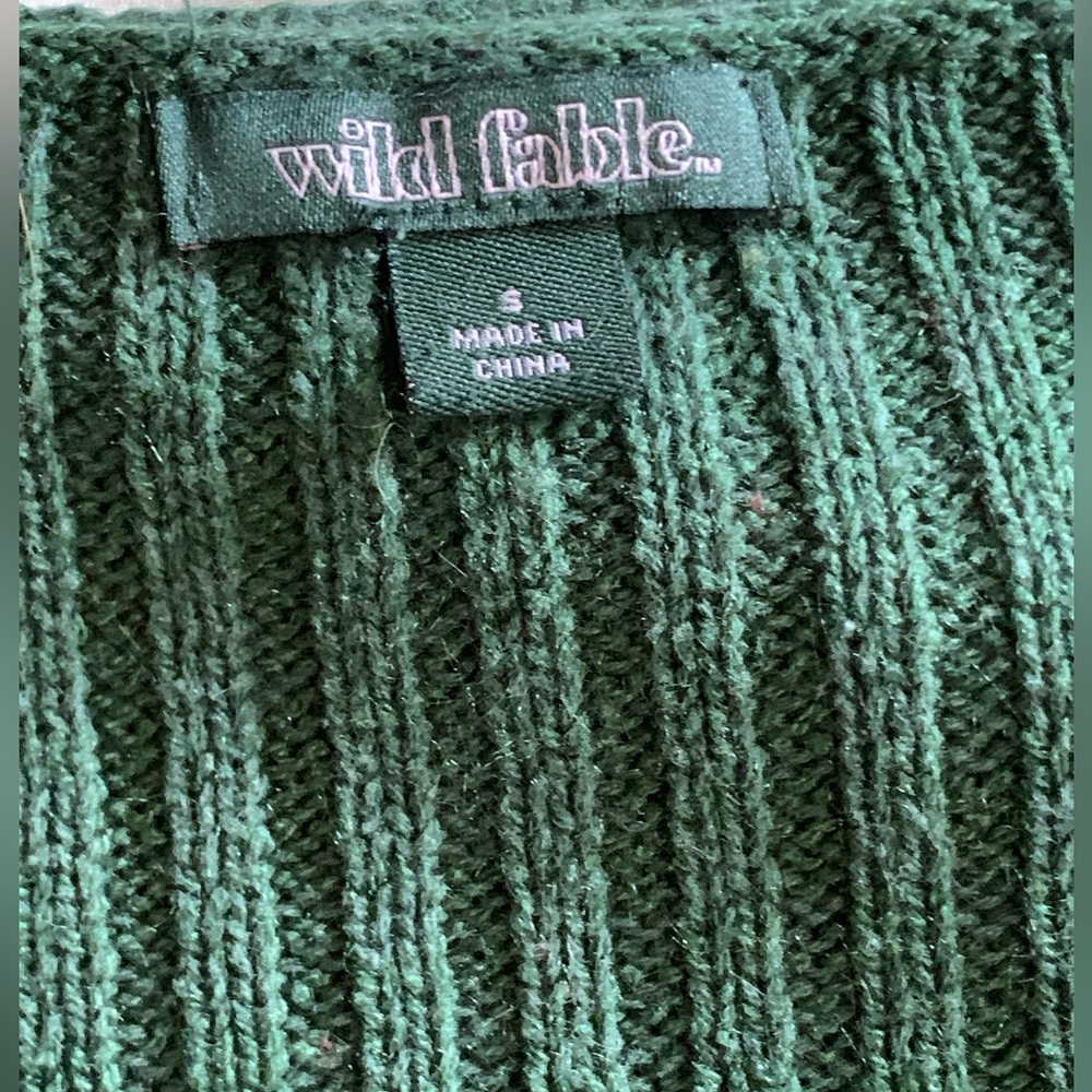 Wild Fable Green Ribbed cropped Sweater - Picture 5 of 6
